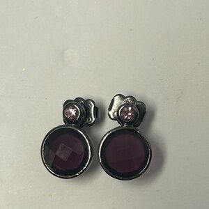 Elegant Avon brand Silver and Purple Earrings